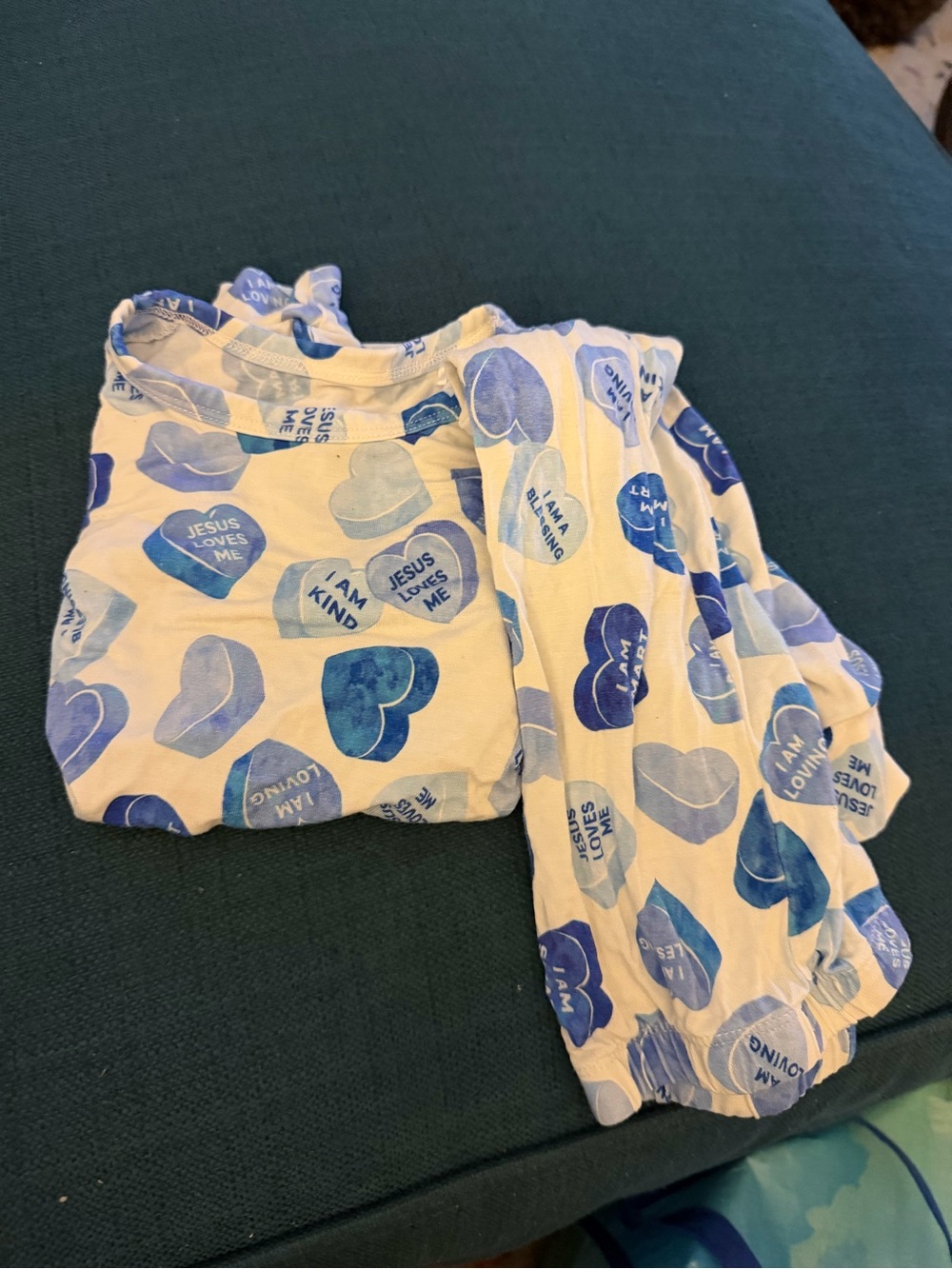Little Pajama Co - Affirmation Hearts - bamboo pjs